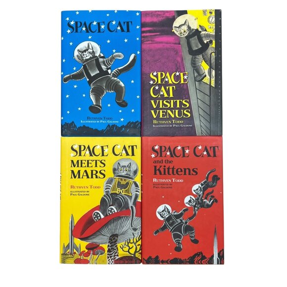 Space Cat 4-Book Hardcover Series By Ruthven Todd Illustrated By Paul Galdone - Picture 1 of 16